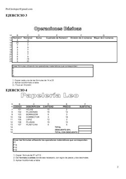 Prof.leolopez@gmail.com 
 
2 
 
EJERCICIO 3 
 
 
 
EJERCICIO 4 
 
