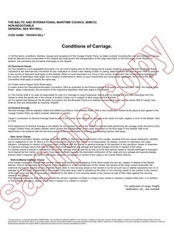 Non-Negotiable General Sea Waybill | PDF | Bill Of Lading | Cargo