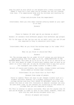 shop for half an hour while no one helped with a heavy suitcase. She
added "I know for a fact when you're younger you are not