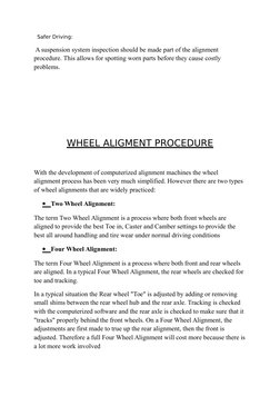 Understanding Wheel Alignment Reports | PDF | Steering | Tire