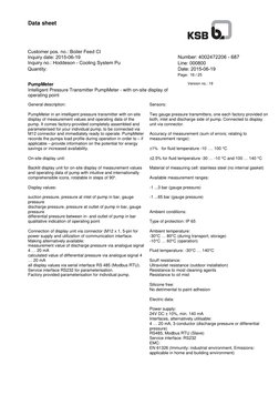 Boiler Feed Water Pump Specifications | PDF | Pump | Fluid Dynamics