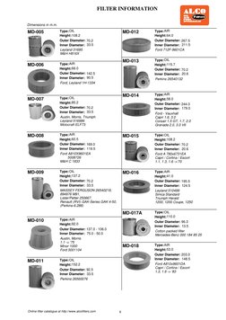 Fuel Filter Specifications Catalogue | PDF | Automotive