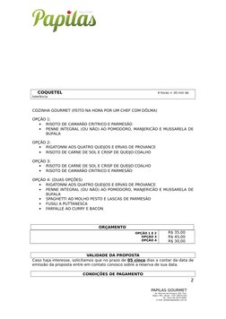 COQUETEL                                                                                                  4 horas + 30 mi