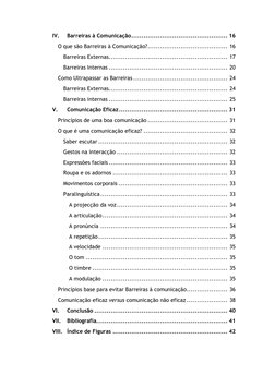 IV. 
Barreiras à Comunicação ............................................... 16 
O que são Barreiras à Comunicação? .....