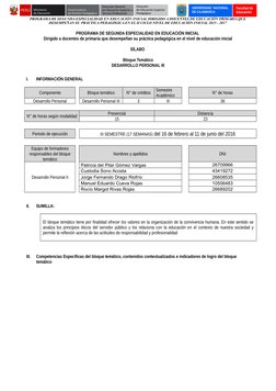 UNIVERSIDAD  NACIONAL 
DE CAJAMARCA
Facultad de 
Educación
PROGRAMA DE SEGUNDA ESPECIALIDAD EN EDUCACIÓN INICIAL DIRIGIDO A D