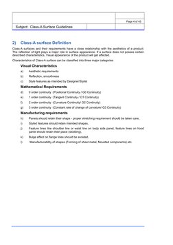 Class-A Surface Creation Guidelines | PDF | Curve | Engineering Tolerance