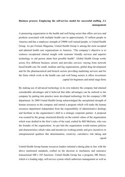 3.1
 .
Business process: Employing the self-service model for successful staffing
 
management
A pioneering organization in t