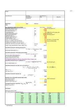 Api 520 Calculation Worksheet PSV Sizing Calculations per API 520 | PDF | Pressure | Valve