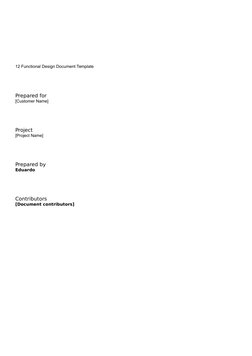 Functional Design Document Template | PDF | Software | Information ...