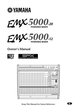 Yamaha EMX5000 Owner's Manual | PDF | Equalization (Audio