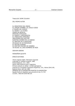 Traducción JAIME ZULAIKA
DEL MISMO AUTOR
EL MINISTERIO DEL MIEDO
EL TERCER HOMBRE Y EL ÍDOLO CAÍDO
A TRAVÉS DEL PUENTE
EL POD