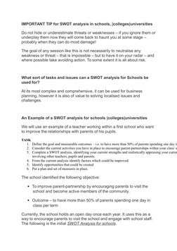 SWOT Analysis for Educational Institutions | PDF | Swot Analysis ...