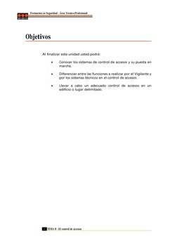 Control de Accesos en Seguridad Privada | PDF | Rayo X | Sistema de control