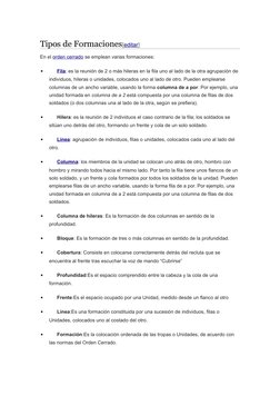 Tipos de Formaciones[editar] (https://es.wikipedia.org/w/index.php?title=Formaci%C3%B3n_militar&action=edit&section=1)
En el