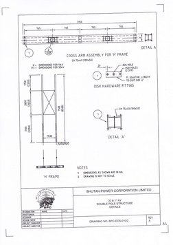 11kV and 33kV Pole Structure Drawings | PDF | Electrical Connector ...
