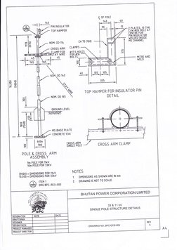11kV and 33kV Pole Structure Drawings | PDF | Electrical Connector ...