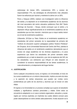 sobrecarga  de  tareas  26%,  evaluaciones  25%  y  exceso  de
responsabilidad 17%, las estrategias de afrontamiento más util