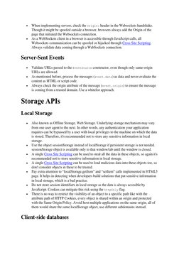  
When implementing servers, check the Origin: header in the Websockets handshake. 
Though it might be spoofed outside a bro