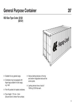 Hapag-Lloyd Container Specifications | PDF | Engineering Tolerance | Door