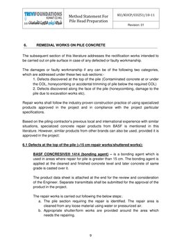 Method Statement For Pile Head Breaking | PDF | Deep Foundation | Concrete