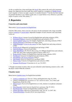 As the cor anglais has a bent metal pipe (the bocal) that connects the reed to the instrument 
proper, the suggestion has bee