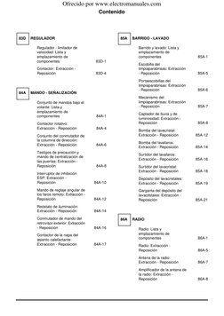 Contenido
83D
REGULADOR
Regulador - limitador de 
velocidad: Lista y 
emplazamiento de 
componentes
83D-1
Contactor: Extracci