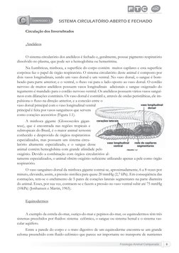Fisiologia Animal Comparada
9
FIGURA 1.2
SISTEMA CIRCULATÓRIO ABERTO E FECHADO
Circulação dos Invertebrados
,Anelídeos
O sist