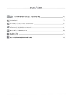 SUMÁRIO
SISTEMA ENDÓCRINO E MOVIMENTO _______________________________72
GLÂNDULAS  __________________________________________