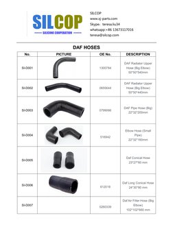DAF OEM Rubber Hose Pricelist | PDF | Engineering Thermodynamics ...
