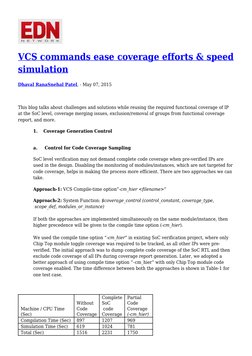 VCS Commands for Efficient Coverage Management | PDF | System On A Chip ...