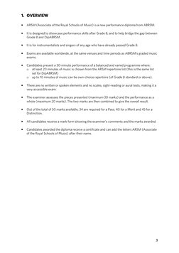 3333    
1. OVERVIEW 
 
• 
ARSM (Associate of the Royal Schools of Music) is a new performance diploma from ABRSM.