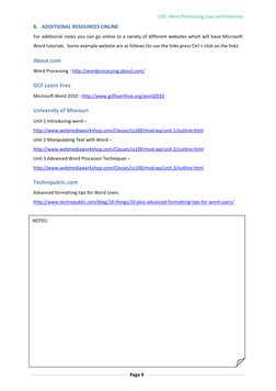 Word Processing Uses and Features | PDF | Word Processor | Microsoft Word