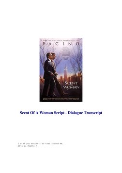 SCENT OF A WOMAN セント・オブ・ウーマン スクリプト Scent of A Woman Script | PDF