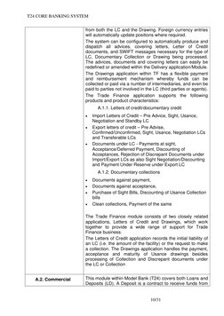 T24 CORE BANKING SYSTEM 
from both the LC and the Drawing. Foreign currency entries 
will automatically update positions wher