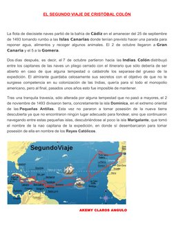 Segundo viaje de Colón: resumen y detalles | PDF