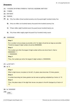 Answers
(1)
11435256, 64167969, 67808319, 70251232, 82226588, 90073333
(2)
1136899
(3)
83416045
(4)
7692000
(5)
A)
f if ty-f