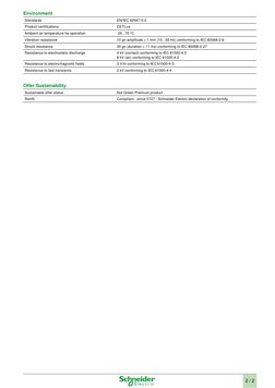 Environment 
Standards 
EN/IEC 60947-5-2 
Product certifications 
CETLus 
Ambient air temperature for operation 
-25...70 °C