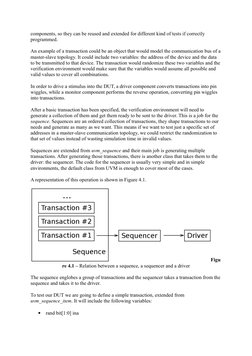components, so they can be reused and extended for different kind of tests if correctly 
programmed.
An example of a transact
