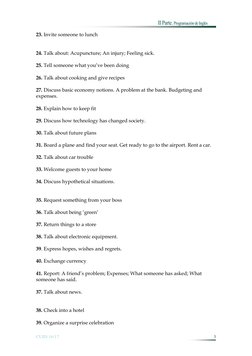 II Parte. Programación de Inglés  
 
CUID 16/17 
 
3 
23. Invite someone to lunch  
  
24. Talk about: Acupuncture; An injury