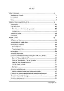 INDICE 
 
ADVERTENCIAS ............................................................................................... 7