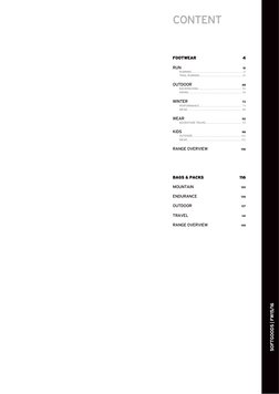 SOFTGOODS | FW15/16
CONTENT
FOOTWEAR 
4
RUN 
10
RUNNING . .  .  .  .  .  .  .  .  .  .  .  .  .  .  .  .  .  .  .  .  .  .  .