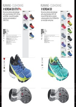 FOOTWEAR | FW15/16
FOOTWEAR | FW15/16
16
17
Men (SIZE UK)
Women (SIZE UK)
Men (SIZE UK)
Women (SIZE UK)
RUNNING - CUSHIONING
