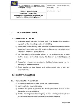 Street Lighting Installation Method Statement | PDF | Electrical Wiring ...