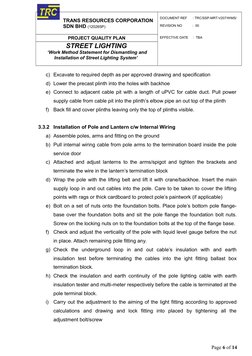 Street Lighting Installation Method Statement | PDF | Electrical Wiring ...
