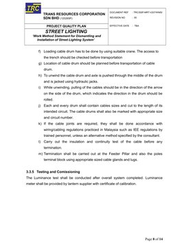 Street Lighting Installation Method Statement | PDF | Electrical Wiring ...