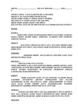 ORUM.......................................... OJUANI BOSASO................. EPO................
9
OYEKUN MEJI.- NACE EL REI