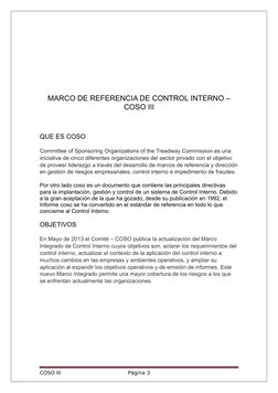 Marco Integrado de Control Interno COSO III | PDF | Recursos humanos ...