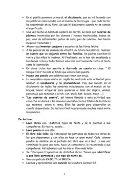 
En el pasillo ponemos un mural, el diccionario, que se irá llenando con
las palabras relacionadas con el mundo de las bruja