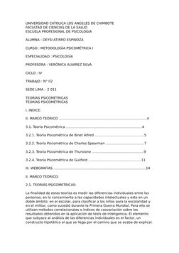 UNIVERSIDAD CATOLICA LOS ANGELES DE CHIMBOTE
FACULTAD DE CIENCIAS DE LA SALUD 
ESCUELA PROFESIONAL DE PSICOLOGIA
ALUMNA : DEY