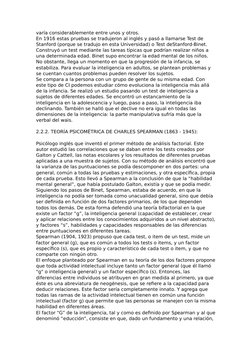 varía considerablemente entre unos y otros.
En 1916 estas pruebas se tradujeron al inglés y pasó a llamarse Test de
Stanford